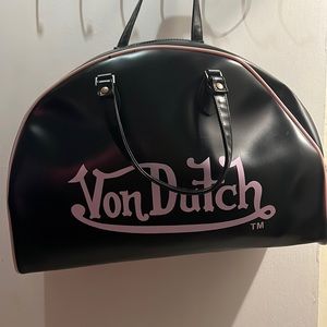 Bowling bag Von Dutch authentic RARE pink & white